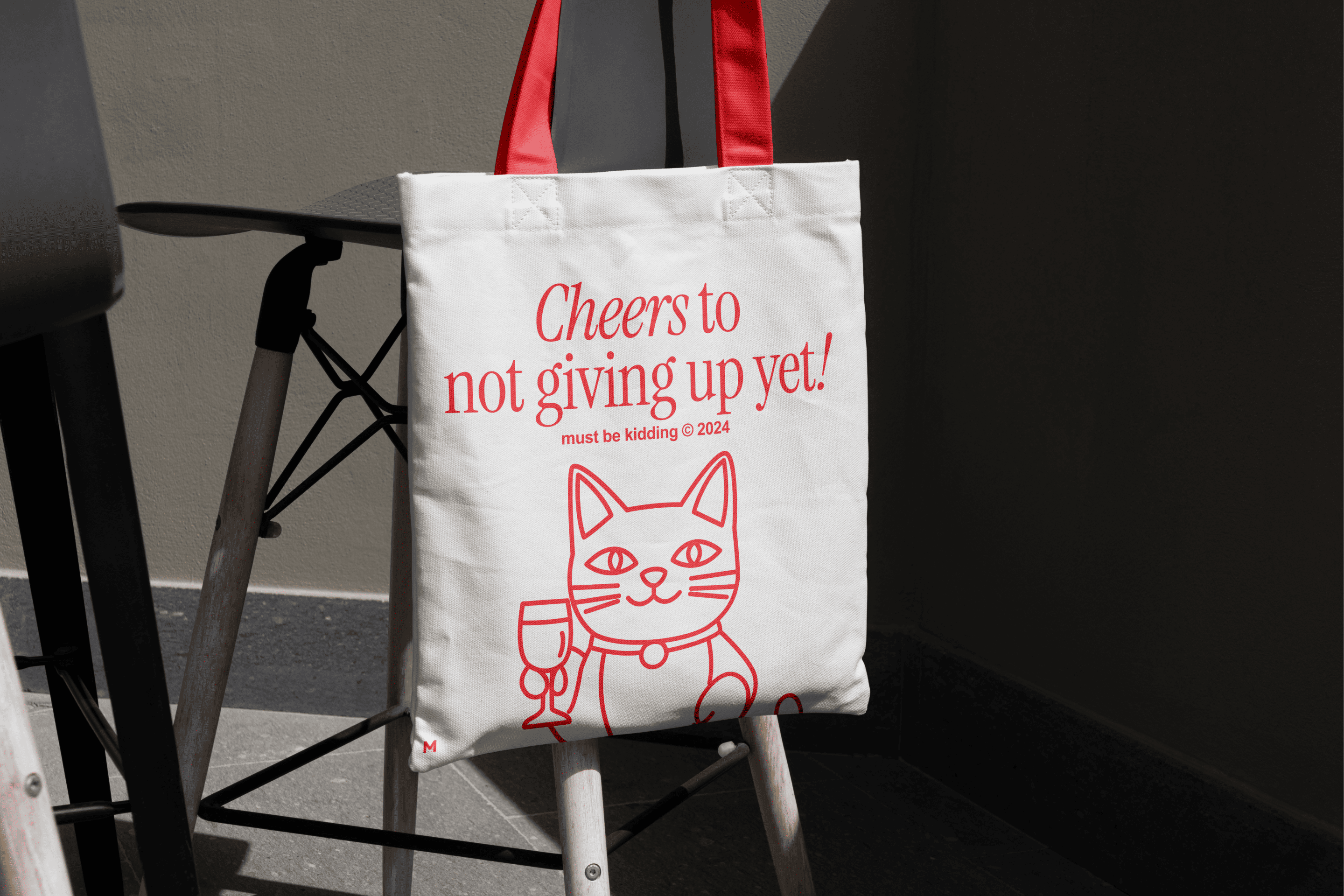 Cheers apparel canvas bag - design by Miriam Melnikova