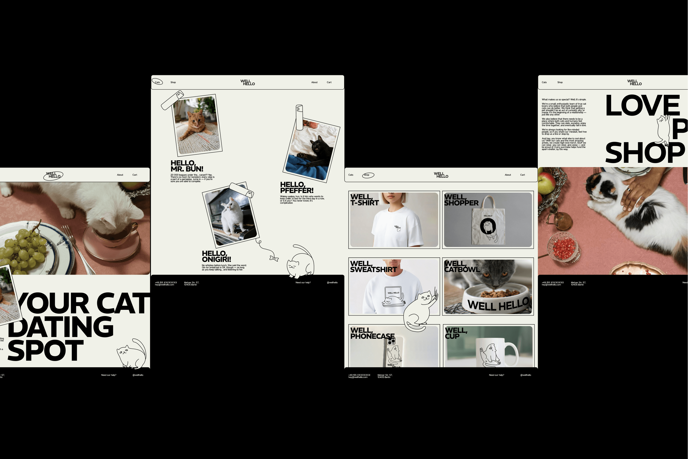 cat shelter well hello website design - design by Miriam Melnikova